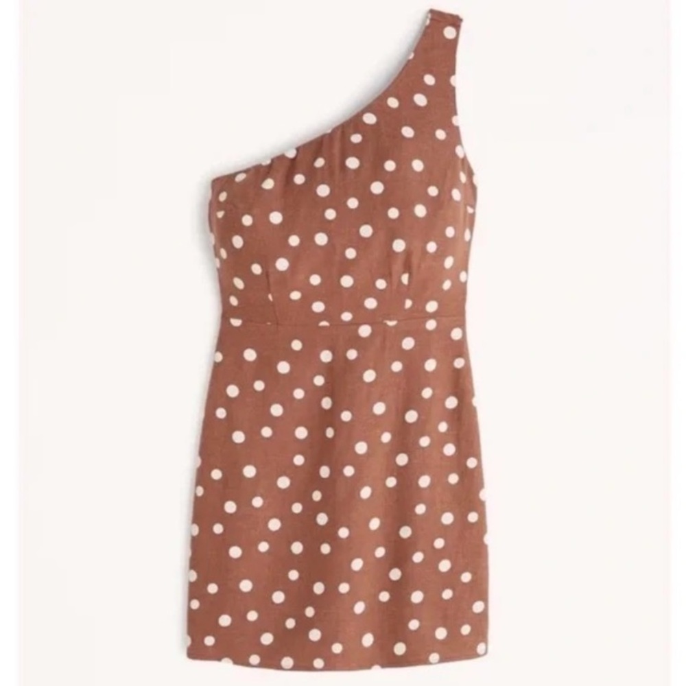 Abercrombie & Fitch Brown One Shoulder Dress NWOT